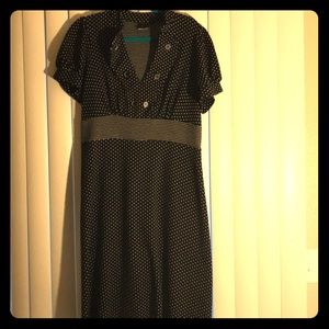 Black with white polka dot retro dress